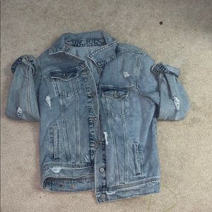 distressed jean jacket